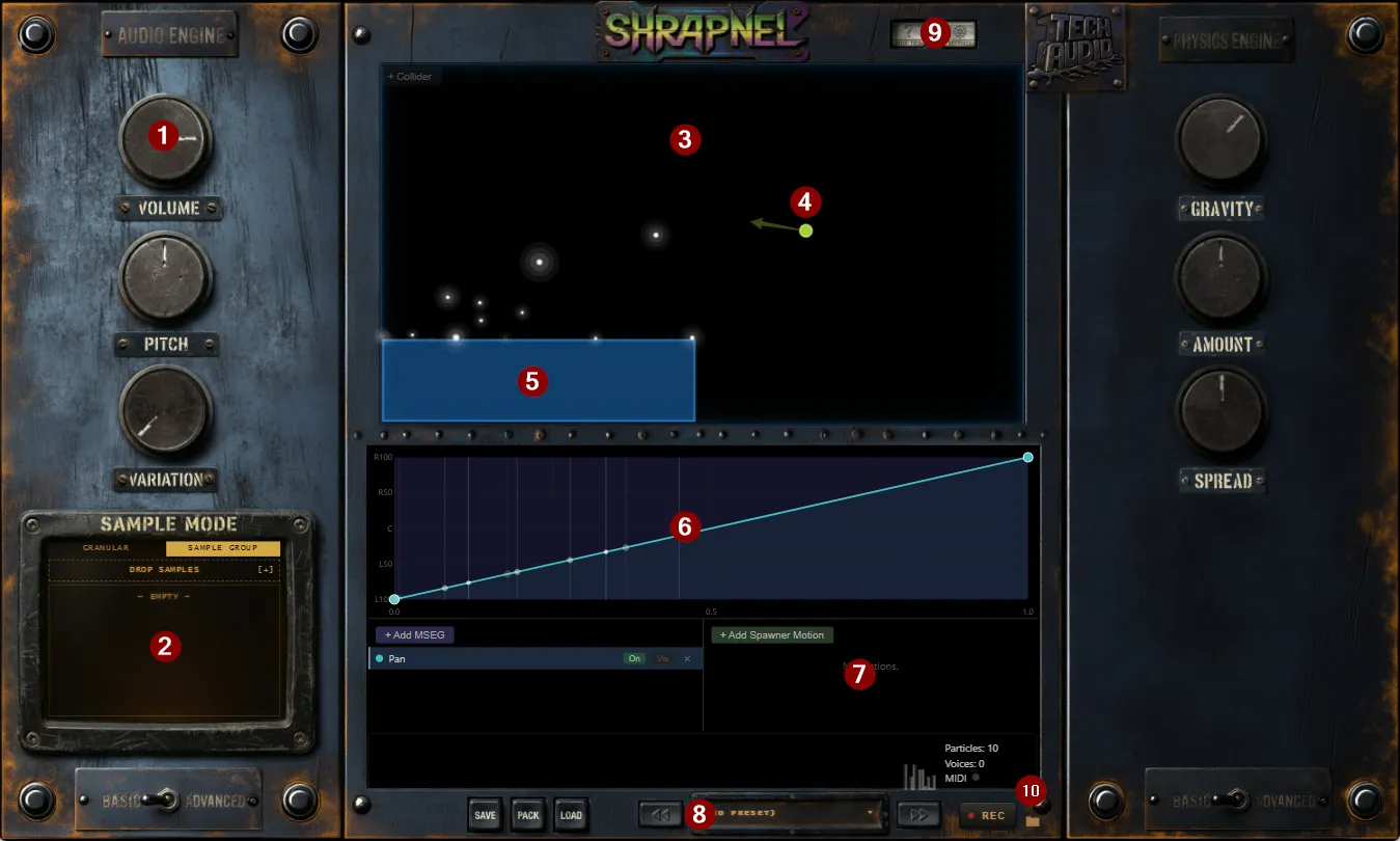 Shrapnel full interface